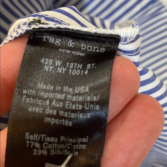 Rag & Bone Lenna Striped Cotton Silk Wrap Skirt 00 - Picture 12 of 12